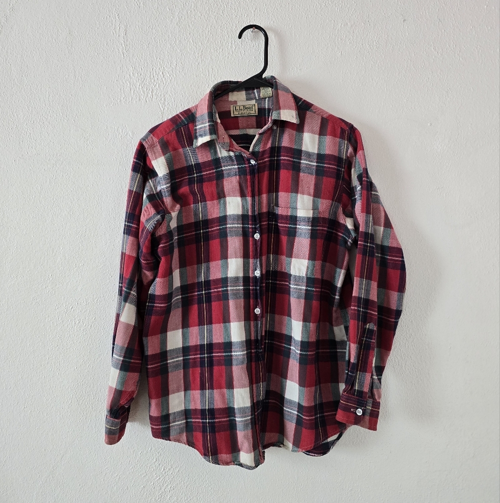 Red, Dark Blue, And White Plaid Flannel